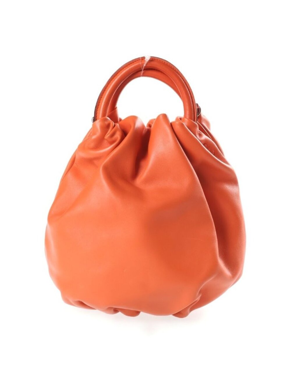 Loewe Bounce Anagram Logo Leather 2-Way Bag Silver Orange